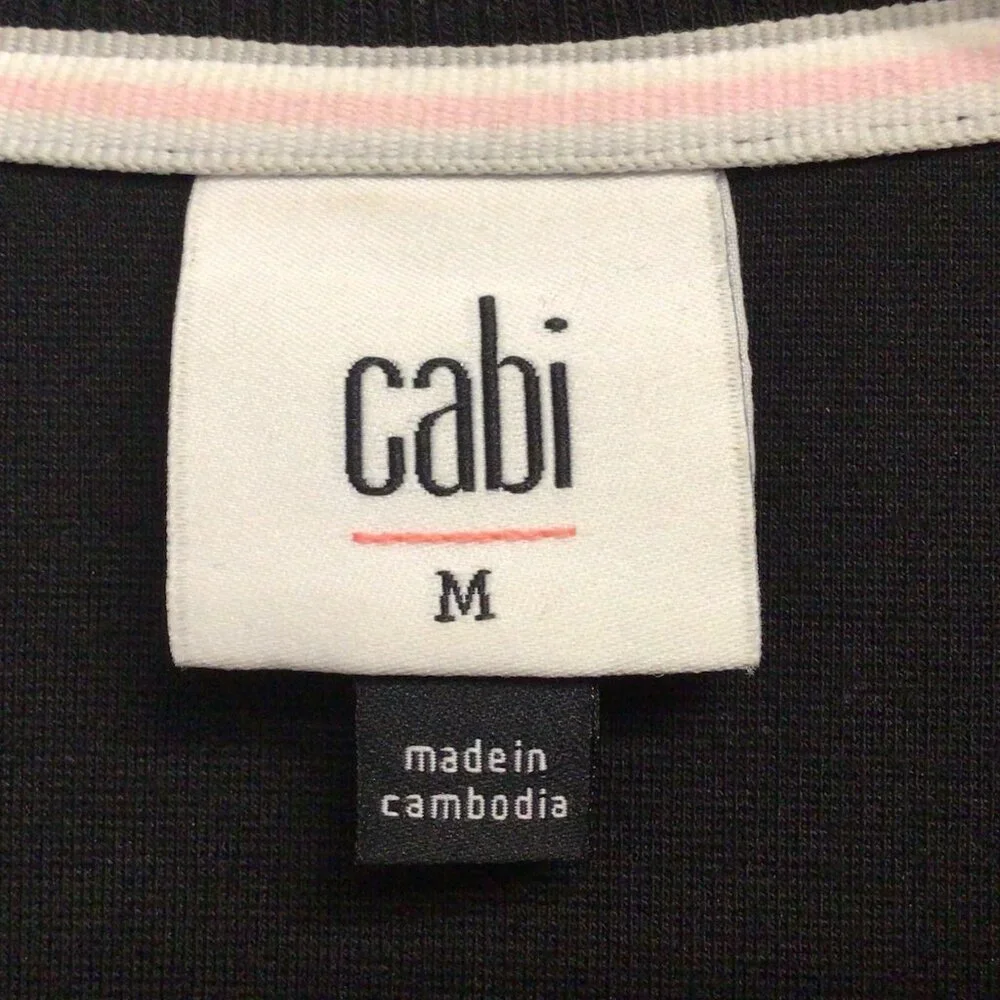 Cabi Relax Convertible Stretch Ponte Knit Long Black Zip Jacket 5655 Sz Medium - Picture 7 of 14